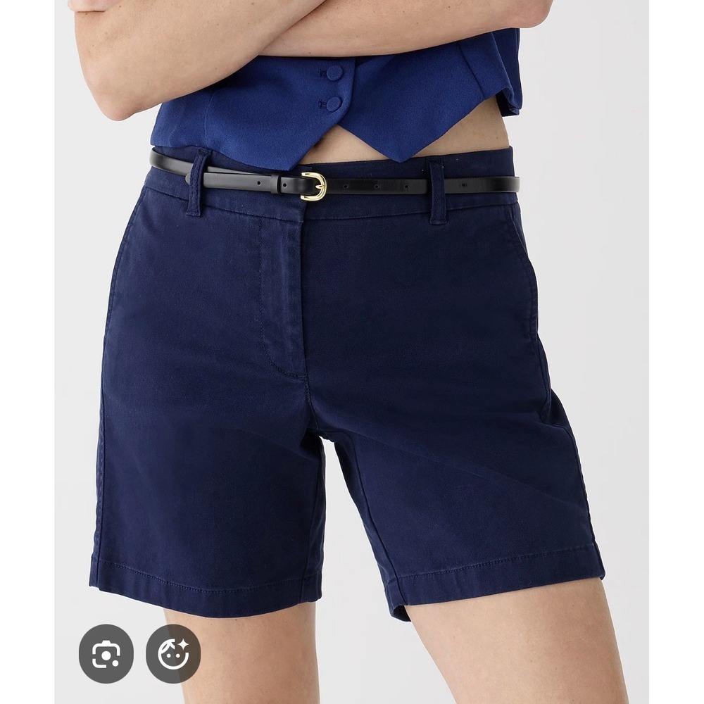 J. Crew Bermuda Short Womens Blue Cotton Sz 4 Walking Casual Pockets Vacation